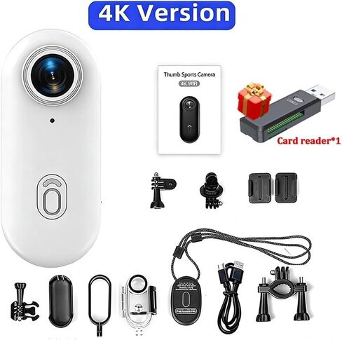 4K Magnetic Pocket POV Camera, Wireless WiFi Waterproof Body Recorder for Helmet Bicycle Outdoor Sports Vlog in Kuwait