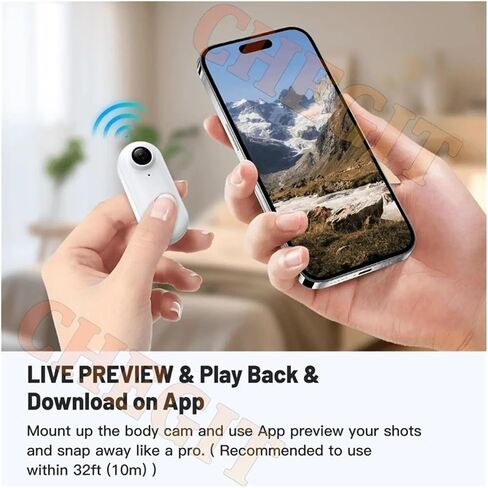 4K Magnetic Pocket POV Camera, Wireless WiFi Waterproof Body Recorder for Helmet Bicycle Outdoor Sports Vlog in Kuwait