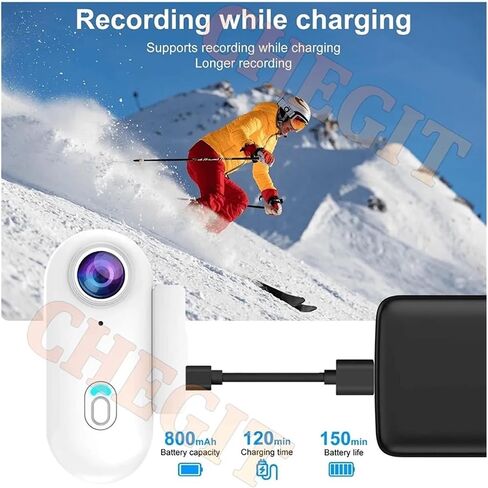 4K Magnetic Pocket POV Camera, Wireless WiFi Waterproof Body Recorder for Helmet Bicycle Outdoor Sports Vlog in Kuwait