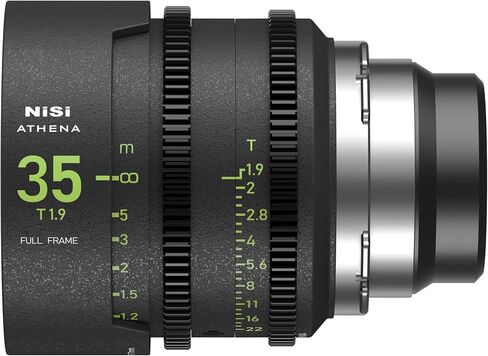 NiSi Athena Prime 5-Lens Kit, ARRI PL Mount | 14mm T2.4, 25mm/35mm/50mm/85mm T1.9, Full Frame Cinema Lenses, Rear Filter Expansion, Hard Case & Filters Included in Kuwait