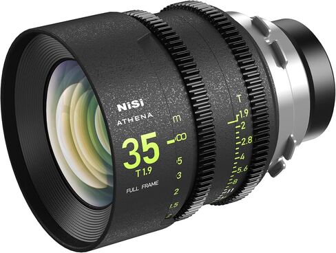 NiSi Athena Prime 5-Lens Kit, ARRI PL Mount | 14mm T2.4, 25mm/35mm/50mm/85mm T1.9, Full Frame Cinema Lenses, Rear Filter Expansion, Hard Case & Filters Included in Kuwait