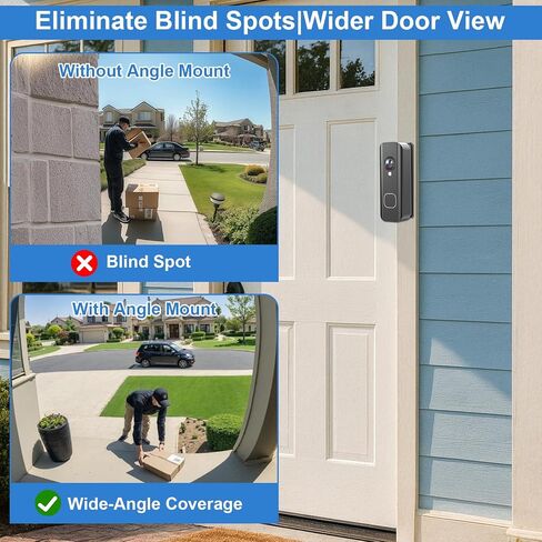 Adjustable 30-55° Doorbell Angle Mount for Blink Newest 2026 Battery & Wired Doorbell 2K+, Wedge Kit Corner Mounting Bracket Holder Accessories for House, Enhanced Protection Mount in Kuwait