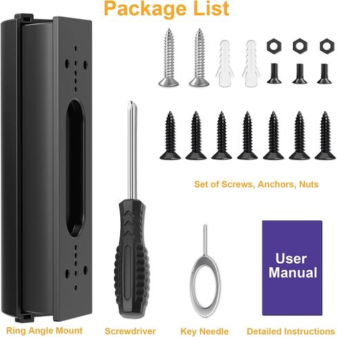 Adjustable 30-55° Doorbell Angle Mount for Blink Newest 2026 Battery & Wired Doorbell 2K+, Wedge Kit Corner Mounting Bracket Holder Accessories for House, Enhanced Protection Mount in Kuwait