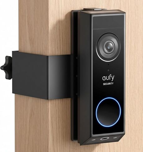 Anti-Theft Doorbell Mount for Eufy Doorbell E340/C30/C31, No-Drill Adjustable Mounting Bracket for Eufy Doorbell Camera E340, Fully Metal Video Door Camera Mount for Home Apartment Rentals Room in Kuwait