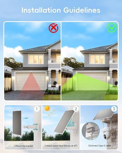 ZUMIMALL 24/7 Recording Solar Security Cameras Wireless Outdoor, 2 Packs | 2.4GHz WiFi, 9W Solar Panel, 2K Color Night Vision, 360° Auto Tracking, AOV Tech, Free AI Human/Vehicle Detection in Kuwait