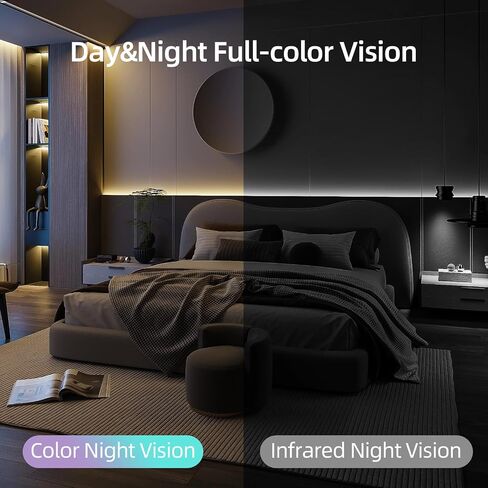 Hawkray 360° 2K 3MP Security Camera Indoor,2.4/5GHz WiFi Smart Motion Alert with AI & 911 Connect,Color Night Vision,355° Pan 60° Tilt,Two-Way Talk in Kuwait