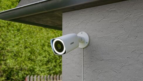 Lorex Connect (New App) | V3 4K Add-On IP PoE Bullet Camera to V-Series NVR | White | Cables Not Included | AI Detections | Color Night Vision | Deterrence Lights & Siren | 2-Way Talk | IP67 Weatherproof in Kuwait