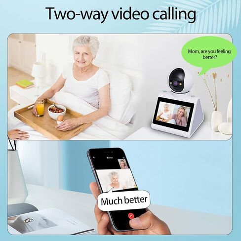 Two-Way Video Pet Dog Nanny Camera, 4.3" Screen Dual-Band 5G/2.4G | Indoor Home Security Monitor with Phone App for Baby, Nanny,Dog,Elder & Pets,Dome Camera in Kuwait