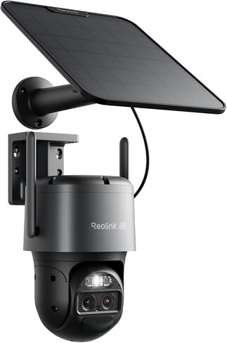 REOLINK TrackMix 4K Dual-Lens PTZ Solar Security Cameras Wireless Outdoor | Auto Tracking, Color Night Vision, 360° Pan Tilt, 8X Hybrid Zoom, Smart AI Detection, No Subscriptions, Home Hub Compatible in Kuwait