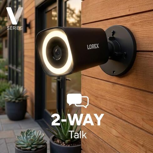 Lorex Connect (New App) | V3 4K Add-On IP PoE Bullet Camera to V-Series NVR | Black | Cables Not Included | AI Detections | Color Night Vision | Deterrence Lights & Siren | 2-Way Talk | IP67 Weatherproof in Kuwait