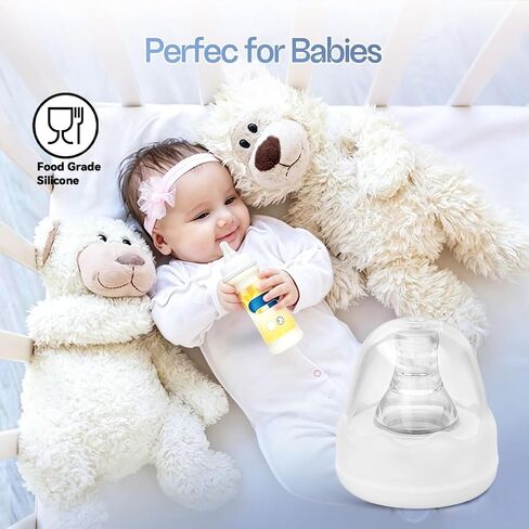 VANEST 6 Packs Bottle Nipples Compatible with Similac/Enfamil (Slow Flow) | Compatible with Ready to Feed Formula Bottles and Most Standard Bottles, Replacement Silicone No Spill, 6ml/min in Kuwait