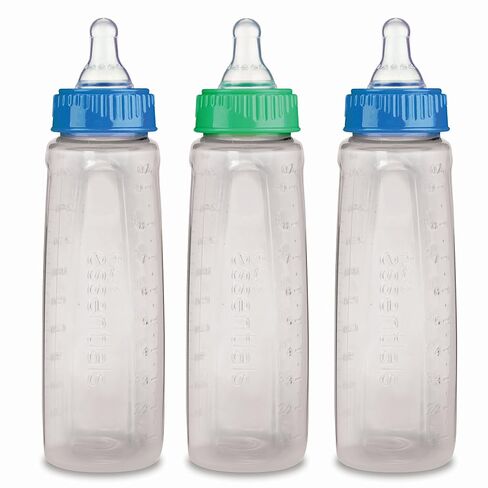 Gerber First Essential Clear View Plastic Nurser With Latex Nipple, BPA Free, Colors may vary, 3 Pack in Kuwait