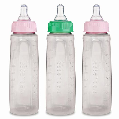 Gerber First Essential Clear View Plastic Nurser With Latex Nipple, BPA Free, Colors may vary, 3 Pack in Kuwait