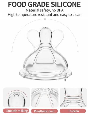 Oberni Glass Baby Bottles,Anti Colic Breastfeeding Bottle with Natural Response Nipple Size S,Wide Neck Slow Flow Baby Bottle for Baby,Newborn,Preemie 0-3 0-6 Month,BPA Free (Pink, 1 Pack, 5 Ounce) in Kuwait