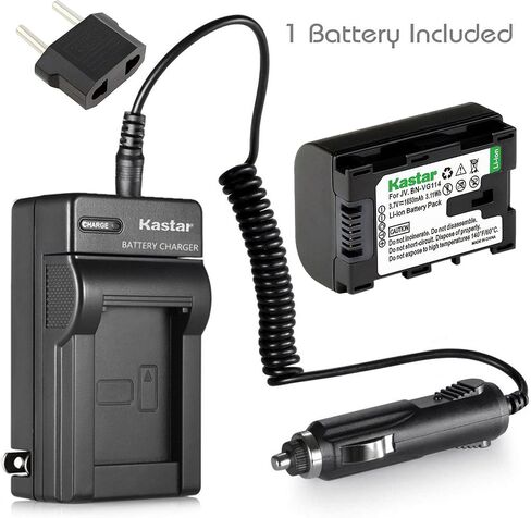 Kastar BN-VG114 Battery (1-Pack) and AC Charger for JVC BN-VG107 BN-VG107U BN-VG108U BN-VG108E BN-VG114 BN-VG114U BN-VG114US Rechargeable Lithium-ion Battery in Kuwait