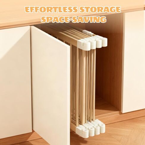 Pterying Wooden Baby Gate Playpen, 8 Panels, Foldable, Natural Wood | Child Safety Lock, Stowable Fence, Portable Play Area for Ages 6M-3Y, 58" x 58" x 24" in Kuwait