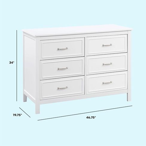 Davinci Charlie 6-Drawer Double Dresser in White in Kuwait