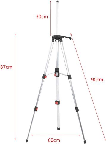 1.2M Tripod Level Stand for Automatic Self Leveling Level, Aluminum Alloy Leveling Tool Tripod with 3 - Way Joint Head and Quick Release Plate, for Surveying and in Kuwait