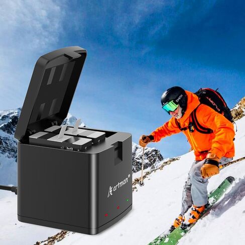 Artman Battery Charger Kits 1800mAh for GoPro Hero 12 11 10 9 Black, 2-Pack in Kuwait