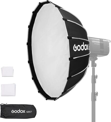 Godox Softbox 25.6"/65cm Godox S65T Silver Inner Bowens Mount Softbox with Diffuser & Carry Case Durable Compact Softbox for Godox/for NEEWER/for SMALLRIG/for Aputure Bowens Mount Light in Saudi Arabia