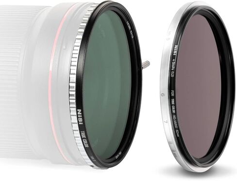 NiSi 72mm Swift System 1-9 VND Kit, 1-5 Stops Variable ND w/ 4-Stop Add-On | ND2-ND32 Variable Neutral Density Filter w/ Friction-Mounted ND16 (4-Stop) ND16 (4-Stop) Press-On, Adjustable ND in Kuwait
