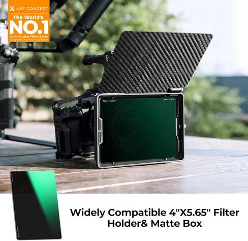 K&F CONCEPT 4" x 5.65" Square ND32 Filter Compatible with Matte Box | Ultra-Slim Optical Glass Square Cinema Neutral Density Filter with 28-Multi Coated for Matte Box-FM701 in Kuwait