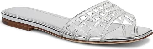 Jelly Slides Sandals for Women Clear Hollow Slip on Mesh Jelly Flats Sandals Summer Beach Slides Shoes in Kuwait