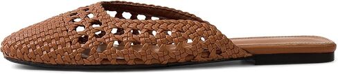 Woven Mules for Women Mesh Closed Square Toe Mule Flats Slip On Sandals Comfortable Summer Casual Slides Shoes in Kuwait