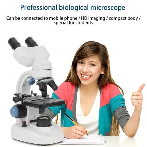 Lab Microscope Accessories 2000X Binocular Microscope LED Lighted Biological Microscope in Kuwait