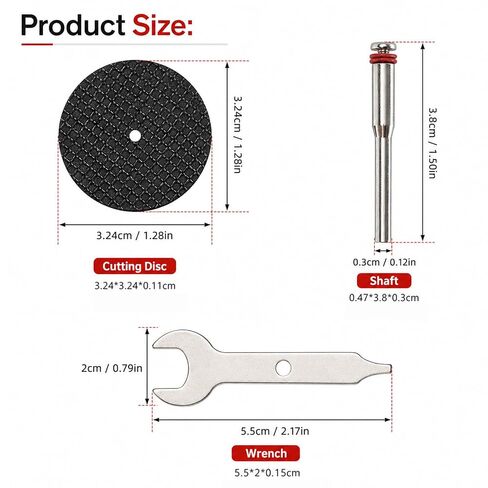 Rotary Tool Cut Off Wheels, Rotary Tool Cutting Discs, 23PCS Metal Cutting Discs, 1 Wrench & 2PCS 1/8“ Mandrels, Durable Cutt Wheel for Drill Wood Crafting and DIY Projects in Kuwait