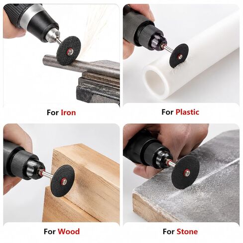 Rotary Tool Cut Off Wheels, Rotary Tool Cutting Discs, 23PCS Metal Cutting Discs, 1 Wrench & 2PCS 1/8“ Mandrels, Durable Cutt Wheel for Drill Wood Crafting and DIY Projects in Kuwait