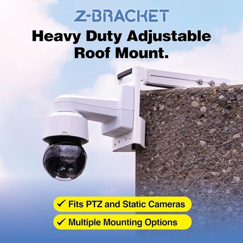 Adjustable Rooftop Camera Bracket, Non-Penetrating Parapet Mount for PTZ & Dome Cameras (Z-Bracket) in Kuwait