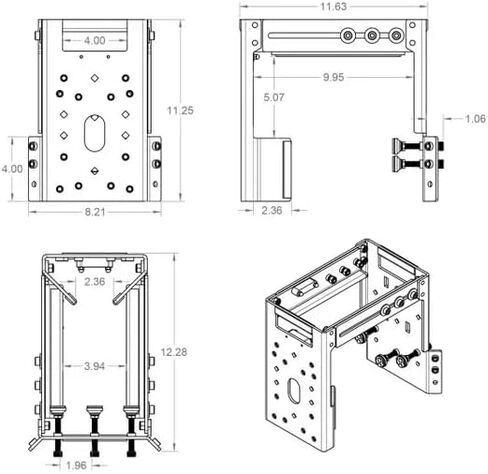 Adjustable Rooftop Camera Bracket, Non-Penetrating Parapet Mount for PTZ & Dome Cameras (Z-Bracket) in Kuwait