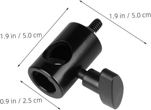 SEWACC 1/4 Camera Stand Adapter and Light Stand Adapter for Photography Tripod Flashlight Mount, Universal Black Metal Screw Converter for Camera Accessories in Kuwait
