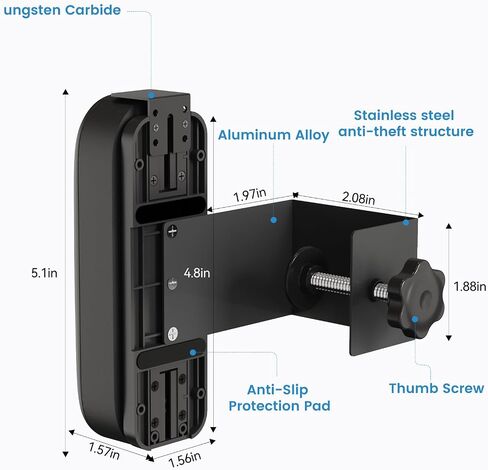 Anti-Theft Video Doorbell Mount Compatible with Reolink/Orbitell Doorbell | No-Drill Adjustable Door Mount Bracket, No Block Motion Sensor Doorbell Holder for Apartment Home Office Rentals in Kuwait