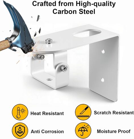 Nest Camera Mount Compatible with Google Nest Cam Outdoor or Indoor, Battery - 2nd Generation,360 View Anti-Drop Outdoor Wall Bracket Mounting Kit Nest cam Accessories- White in Kuwait