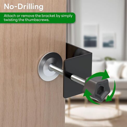 Anti-Theft Doorbell Mount for Tapo, Fully Metal Mounting Bracket Compatible with Tapo Video Doorbell D225/ D210/ D235, Anti-Blocks Motion Sensor, No Drilling Adjustable for Houses/Apartments/Rentals in Saudi Arabia