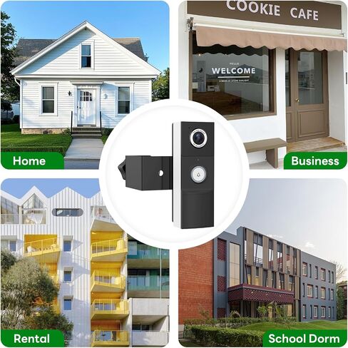 Anti-Theft Doorbell Mount for Tapo, Fully Metal Mounting Bracket Compatible with Tapo Video Doorbell D225/ D210/ D235, Anti-Blocks Motion Sensor, No Drilling Adjustable for Houses/Apartments/Rentals in Saudi Arabia