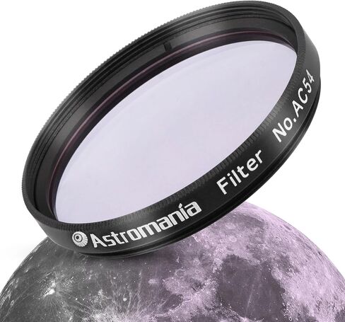 Astromania 2 Inch Telescope Planetary Color Moon Eyepiece Filter #AC54 | Compatible for 2inch Astronomical Telescope Eyepiece,Enhance Contrast in Lunar Planetary Observation,Black Anodized Aluminium in Kuwait
