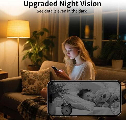 4K Mini Indoor Camera Security Wireless Camera Small Home WiFi Cameras HD Micro Nanny Cam with AI Motion Detection Wide Angle Cloud & SD Storage Auto Night Vision Compact with Tiny Cameras for Indoor in Kuwait