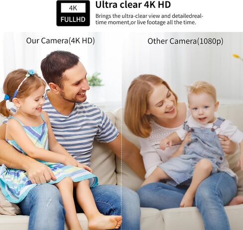 4K Mini Indoor Camera Security Wireless Camera Small Home WiFi Cameras HD Micro Nanny Cam with AI Motion Detection Wide Angle Cloud & SD Storage Auto Night Vision Compact with Tiny Cameras for Indoor in Kuwait