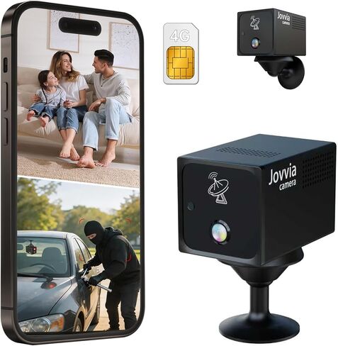 4G LTE Cellular Camera No WiFi Security Camera with SIM Card Spy Camera | Wireless, AI Radar Motion Detection, No-Glow Night Vision, Two-Way Audio, Long-Lasting Battery Mini Cam for Car Garage Truck in Kuwait