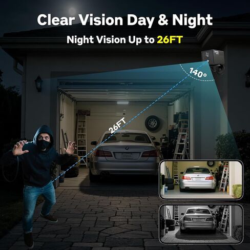4G LTE Cellular Camera No WiFi Security Camera with SIM Card Spy Camera | Wireless, AI Radar Motion Detection, No-Glow Night Vision, Two-Way Audio, Long-Lasting Battery Mini Cam for Car Garage Truck in Kuwait