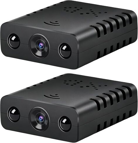2 Pack Mini Portable Camera, Night Vision,Voice Monitoring, 720P HD, USB Charging, ≤36V Operating Voltage, No Fill Lights,Built-in 16G/32G Memory Card in Kuwait