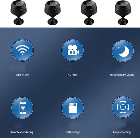 Orbicam - Orbicam Magnetic Mini Security Camera, Orbicam Camera, Orbicam Security Camera, Mini 1080p Hd Camera, Night Vision Motion Detection Security Cam with App (2Pcs) in Kuwait