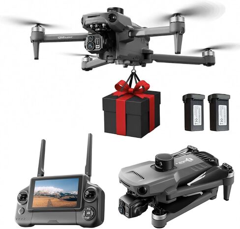 Drones with Camera for Adults 4K, GPS Fishing Drone with Bait Release | 7.2" Smart Touchscreen • No Phone Required • 600g Payload Release • 3-Axis Gimbal + EIS • 80-Min Flight in Kuwait