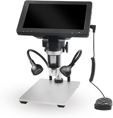 7-inch HD Screen Microscope,1200X Magnification,Electron Digital Microscope,External Fill Light,Multipurpose Microscope,Supports Connection to PC,for Adults, Beginners in Kuwait