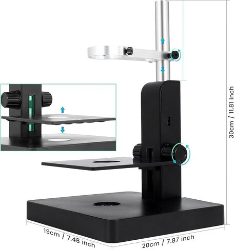 Andonstar AD249SP UHD 2160P HDMI Digital Microscope 4000X, 3 Lens 10.1 inch LCD for Biological Microscope Kit, PCB Soldering Microscope for Phone Watch Repairing, 32G SD Card in Kuwait
