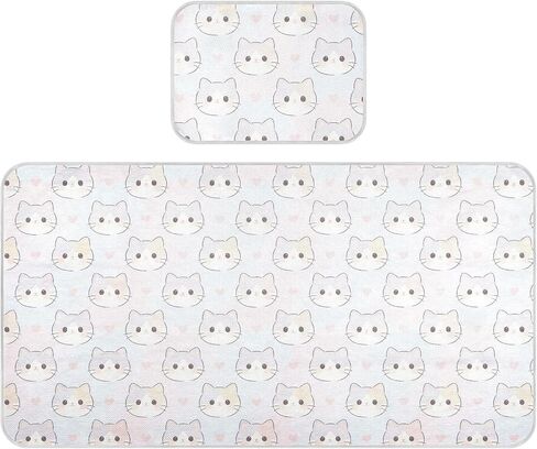 Cartoon Cute Purple Cat Cooling Baby Mattress Topper 28" x 52" Ultra Soft Training Pads for Kids, Adult in Kuwait