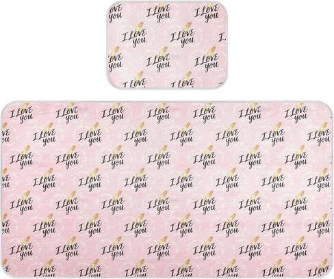 Valentine I Love You Pink Cooling Baby Mattress Cover 28" x 52" Breathable Mattress pad for Kids, Adult in Kuwait